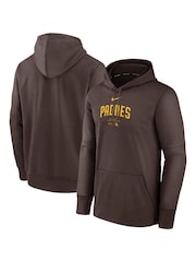 Fanatics San Diego Padres Authentic Therma Fleece Brown Hoodie - Image 1 of 3