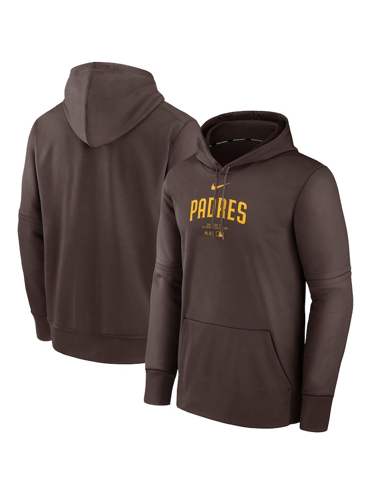 Fanatics San Diego Padres Authentic Therma Fleece Brown Hoodie - Image 1 of 3