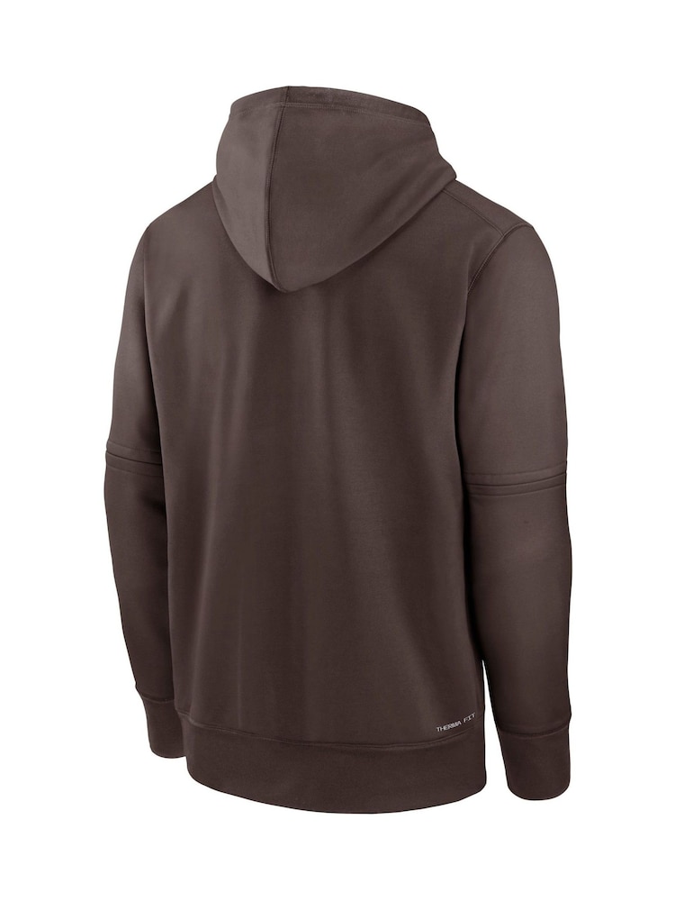 Fanatics San Diego Padres Authentic Therma Fleece Brown Hoodie - Image 3 of 3