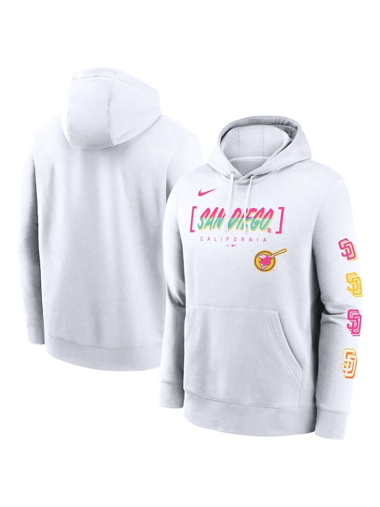 Fanatics San Diego Padres City Connect Club Fleece White Hoodie - Image 1 of 3