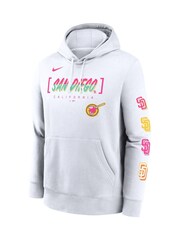 Fanatics San Diego Padres City Connect Club Fleece White Hoodie - Image 3 of 3