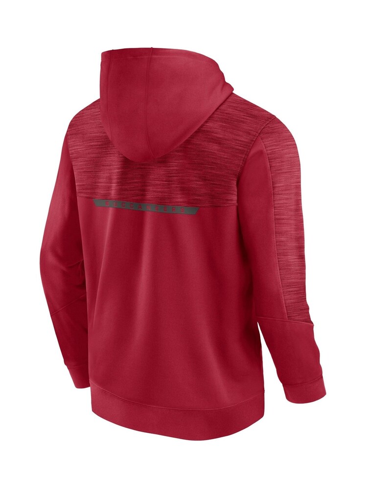 Fanatics Red Tampa Bay Buccaneers Defender Streaky Poly Fleece Pullover Hoodie - Image 2 of 3