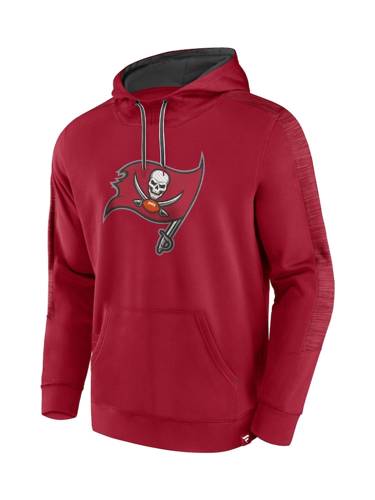 Fanatics Red Tampa Bay Buccaneers Defender Streaky Poly Fleece Pullover Hoodie - Image 3 of 3