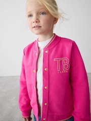 وردي ـ سترة بومبر مُزيَّنة بشعار لامع للعلامة التجارية من Baker By Ted Baker - صورة 1 من 15