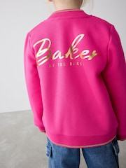 وردي ـ سترة بومبر مُزيَّنة بشعار لامع للعلامة التجارية من Baker By Ted Baker - صورة 6 من 15