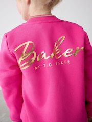 وردي ـ سترة بومبر مُزيَّنة بشعار لامع للعلامة التجارية من Baker By Ted Baker - صورة 9 من 15