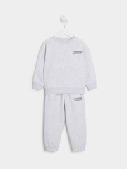 River Island Grey Boys Luminis Crew And Joggers Set - Image 5 of 5