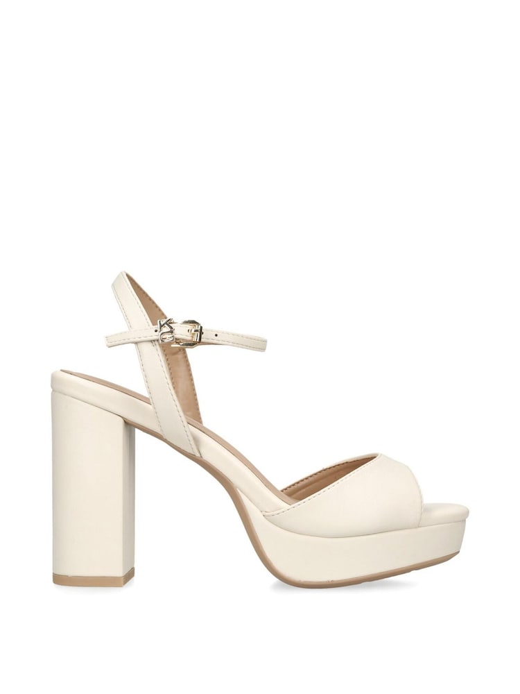 KG Kurt Geiger Silver Florence Sandals - Image 1 of 4