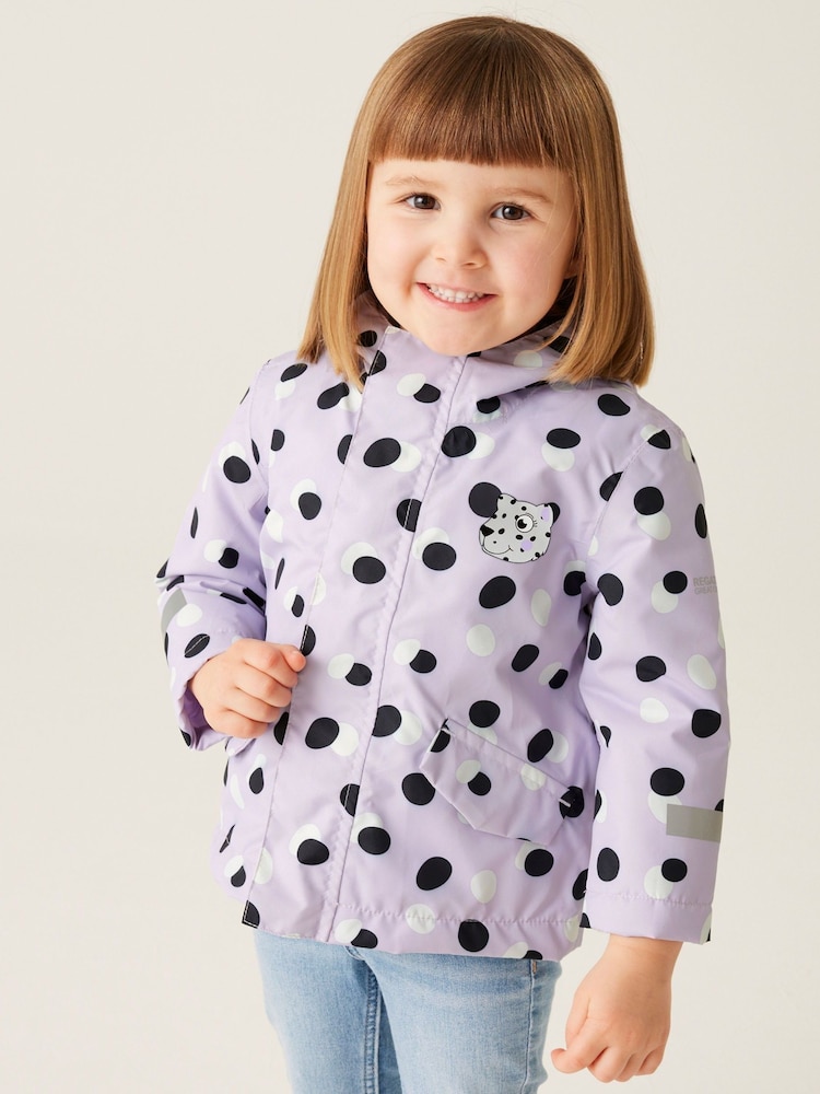 Regatta Purple Animal Rainy Day Waterproof Jacket - Image 1 of 6