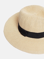 Jigsaw Natural Straw Fedora Hat - Image 3 of 4