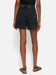 Jigsaw Black 100% Cotton Denim Patch Pocket Shorts - Image 5 of 6