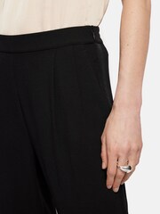 Jigsaw Black Grosgrain Trim Crepe Joggers - Image 2 of 6
