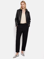Jigsaw Black Grosgrain Trim Crepe Joggers - Image 6 of 6