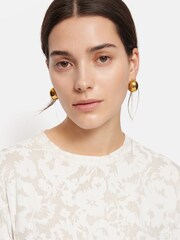 Jigsaw White 100% Cotton Printed Sheer Top - Image 4 of 7