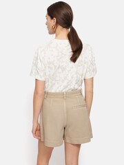 Jigsaw White 100% Cotton Printed Sheer Top - Image 5 of 7