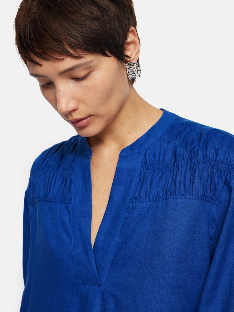 Jigsaw Blue 100% Linen Kaftan Dress - Image 2 of 6 Jigsaw Blue 100% Linen Kaftan Dress - Image 2 of 6