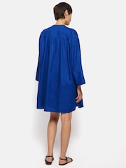 Jigsaw Blue 100% Linen Kaftan Dress - Image 5 of 6