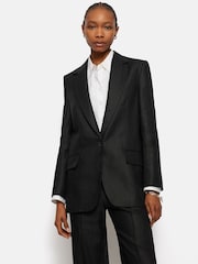 Jigsaw Black Gibson Irish Linen Jacket - Image 6 of 7
