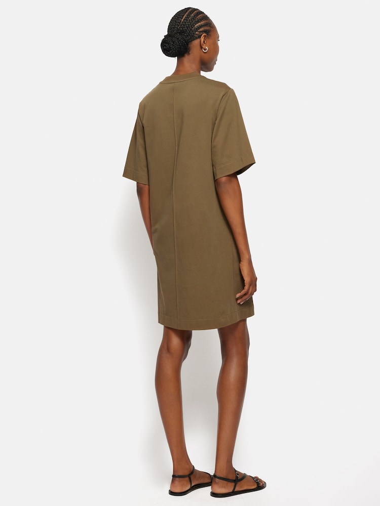 Jigsaw Green 100% Cotton Riley T-Shirt Dress - Image 2 of 6 Jigsaw Green 100% Cotton Riley T-Shirt Dress - Image 2 of 6
