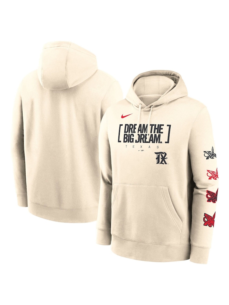 Fanatics Texas Rangers City Connect Club Fleece Cream Hoodie - Image 1 of 3