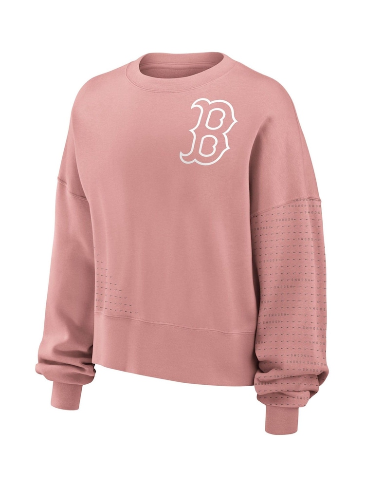 Fanatics Womens Boston Red Sox Statement Crewneck Pink Jumper - Image 3 of 3