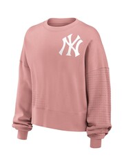 Fanatics Womens Pink New York Yankees Statement Crewneck Jumper - Image 2 of 3