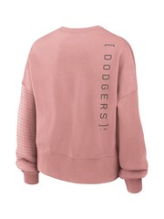 Fanatics Womens Pink Los Angeles Dodgers Statement Crewneck Jumper - Image 2 of 3