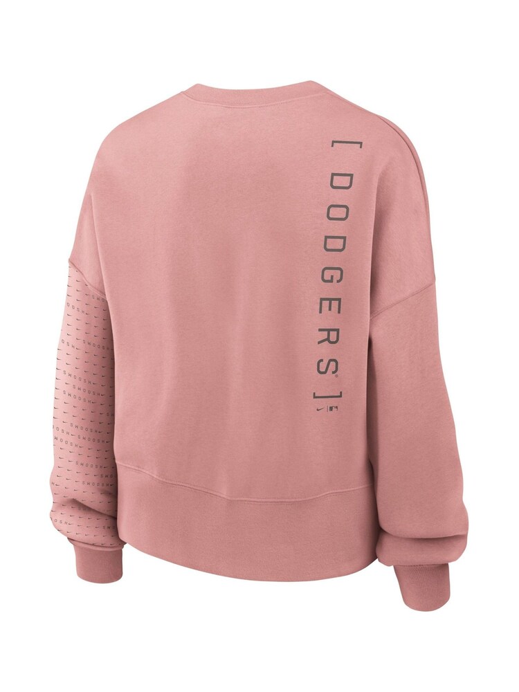 Fanatics Womens Pink Los Angeles Dodgers Statement Crewneck Jumper - Image 2 of 3