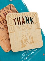 Hallmark No. 1 with Decorative Coaster Father's Day Card - Image 3 of 4