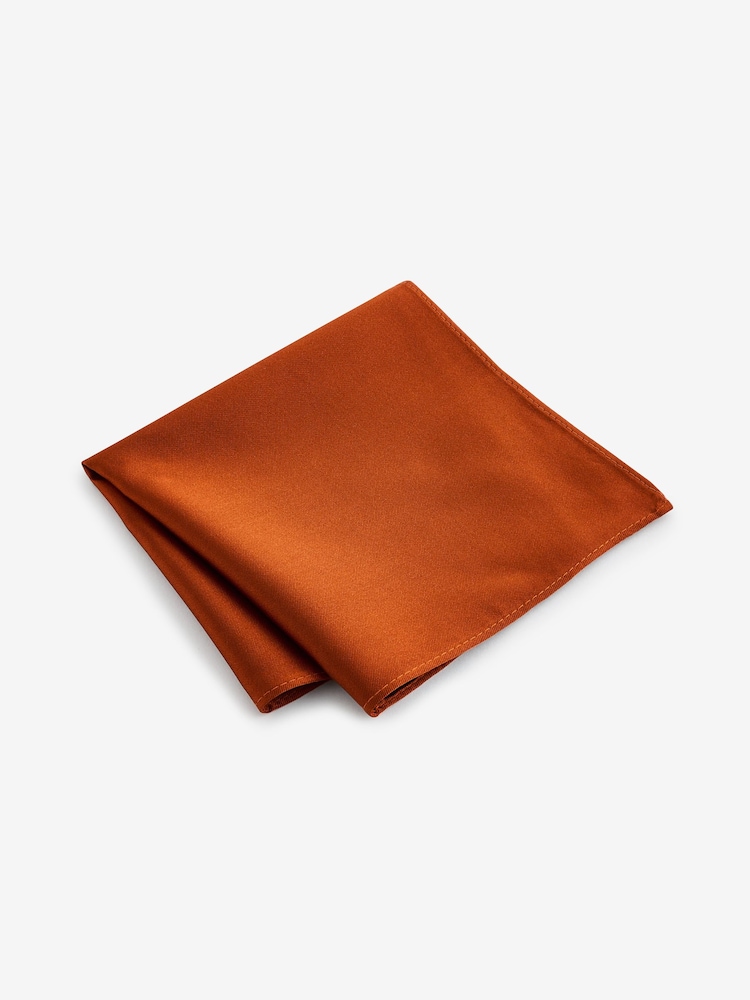 Oranje - Standaard - Set van zijden stropdas en pochet - Image 4 of 5
