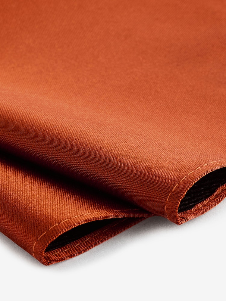 Orange Silk Tie And Pocket Square Set - Image 5 of 5