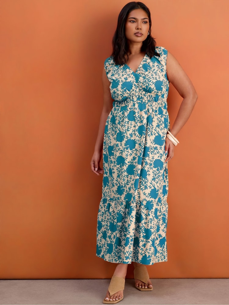 petite floral maxi dress Alie Street Sophia Maxi Dress Petite (Paradise Green)