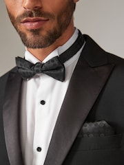 Black Polka Dot Bow Tie And Pocket Square Set - Image 1 of 3