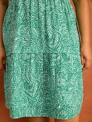 Live Unlimited Green Print Pintuck Knee Length Dress - Image 5 of 5
