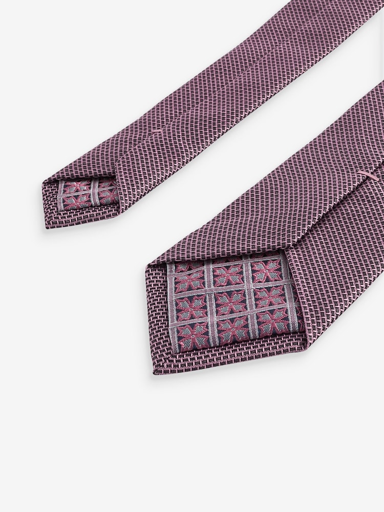 Damson Pink - Set aus Krawatte und Einstecktuch - Image 4 of 5