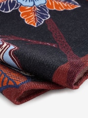 Rust Brown/Floral Silk Tie And Pocket Square Set - Image 5 of 5