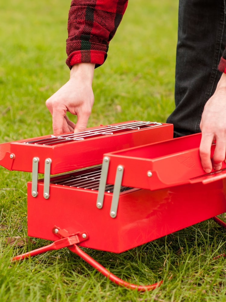 Suck UK Red BBQ Metal Toolbox - Image 1 of 4