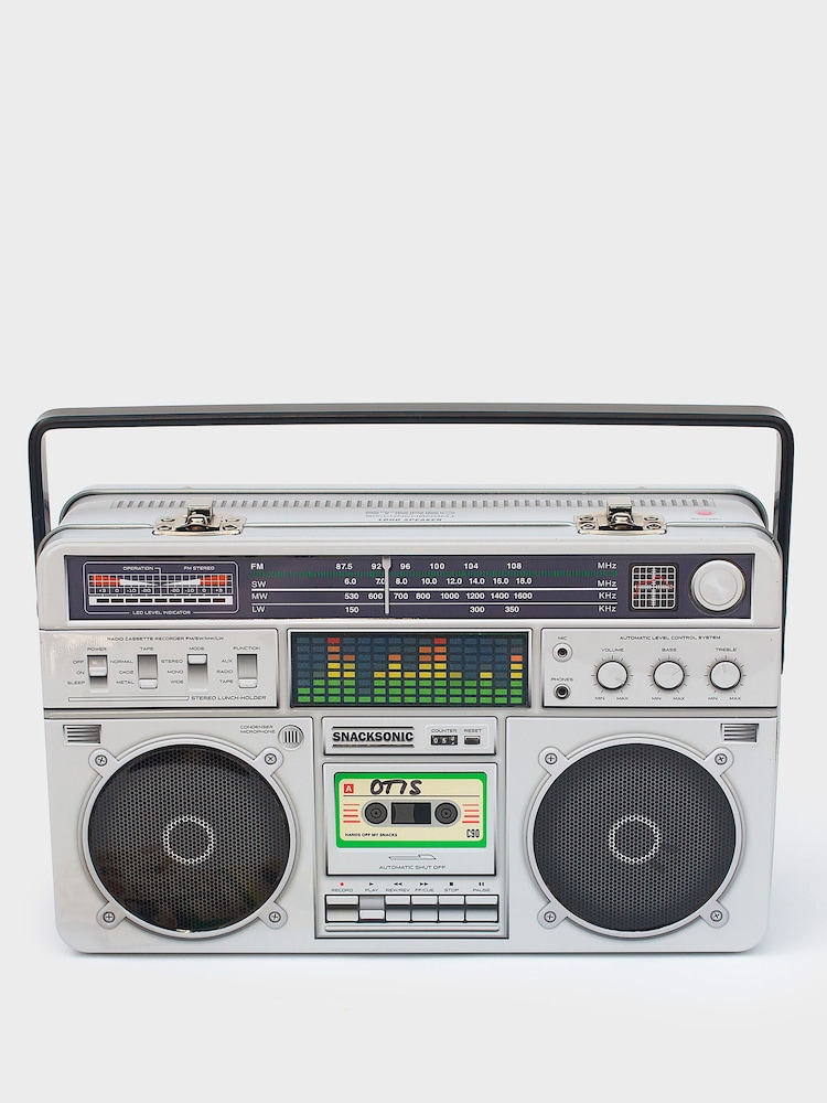 Suck UK Silver Boombox Lunch Box - Image 4 of 4
