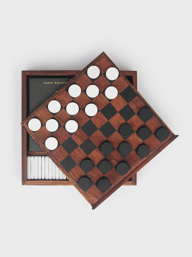 Suck UK Brown Iron And Glory Wooden Compendium Games Night - Image 4 of 4