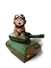 Suck UK Green tank cat playhouse pet toy - Image 3 of 4