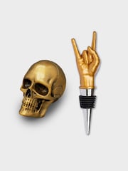 Suck UK Bronze Rock on Bottle Stopper & Crack One Open Bottle Opener - Image 1 of 3