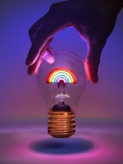 Suck UK Red Cordless Rainbow Lightbulb Rechargeable Wireless Lamp - Image 1 of 3