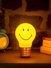 Suck UK Yellow Cordless Smiley® Lightbulb Lamp - Image 1 of 4