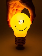 Suck UK Yellow Cordless Smiley® Lightbulb Lamp - Image 2 of 4