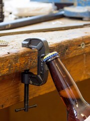 Suck UK Black G-Clamp Bottle Opener, Bar Game And Playcards Mats - Image 3 of 5