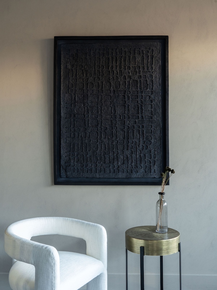 Libra Interiors Black Trenton Large Papier Mache 2 Wall Art - Image 1 of 6