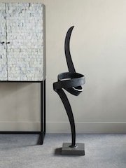 Libra Interiors Black Joshua Textured Abstract Sculpture - Image 1 of 5