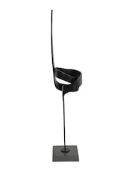 Libra Interiors Black Joshua Textured Abstract Sculpture - Image 3 of 5