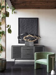 Libra Interiors Black Isla Large Textured Abstract Ornaments Sculpture - Image 2 of 6