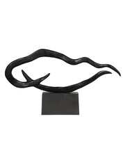 Libra Interiors Black Isla Large Textured Abstract Ornaments Sculpture - Image 3 of 6